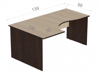 Мебель для офиса Референт Стол офисный угловой Р.СКУ-14 (левый)